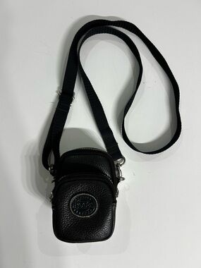 Mini Roots Leather Crossbody Pouch